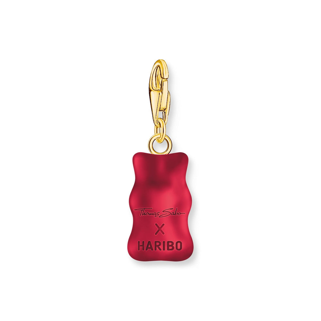 THOMAS SABO x HARIBO: Gold-plated Charm Strawberry Red Goldbear Pendant