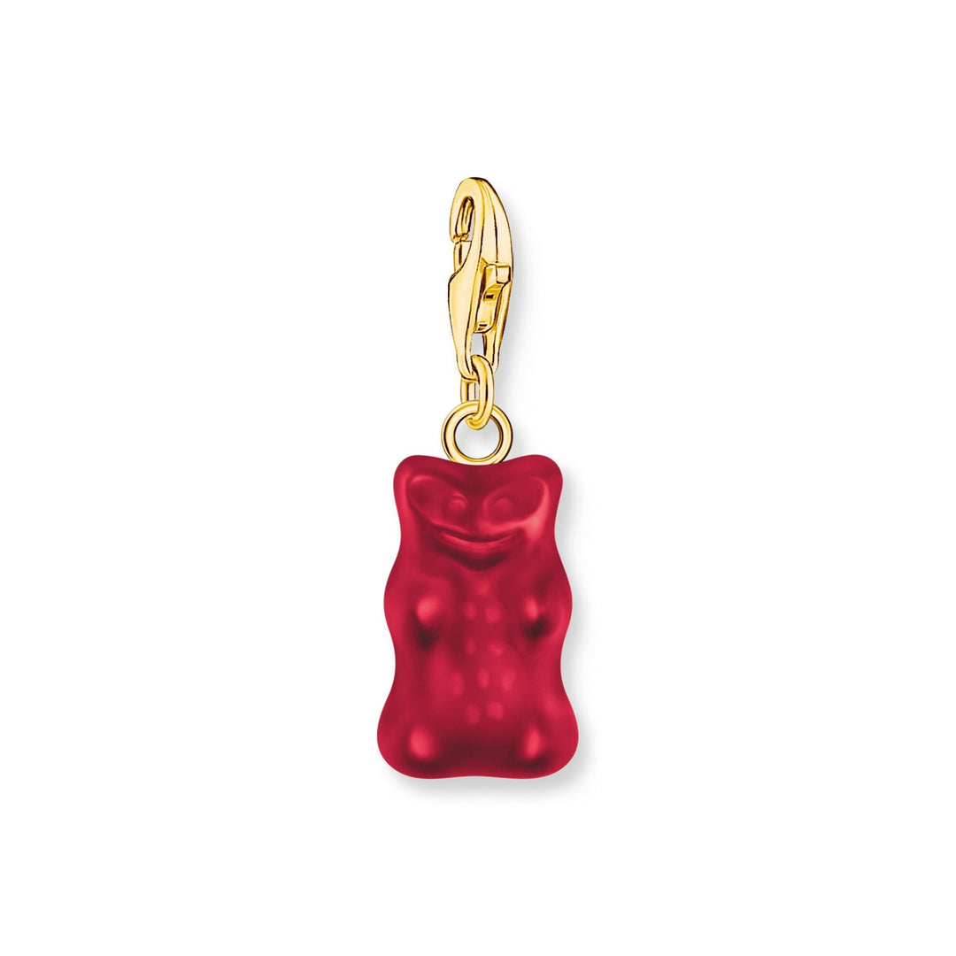 THOMAS SABO x HARIBO: Gold-plated Charm Strawberry Red Goldbear Pendant