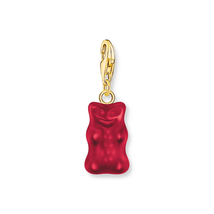 THOMAS SABO x HARIBO: Gold-plated Charm Strawberry Red Goldbear Pendant