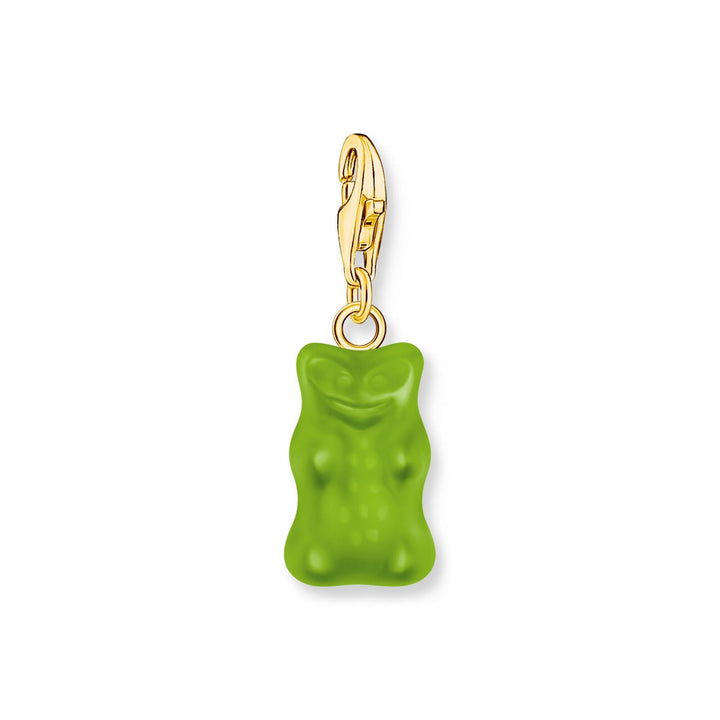 THOMAS SABO x HARIBO: Gold-plated Charm Apple Green Goldbear Pendant