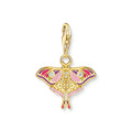 Moth Colourful Gold Charm
