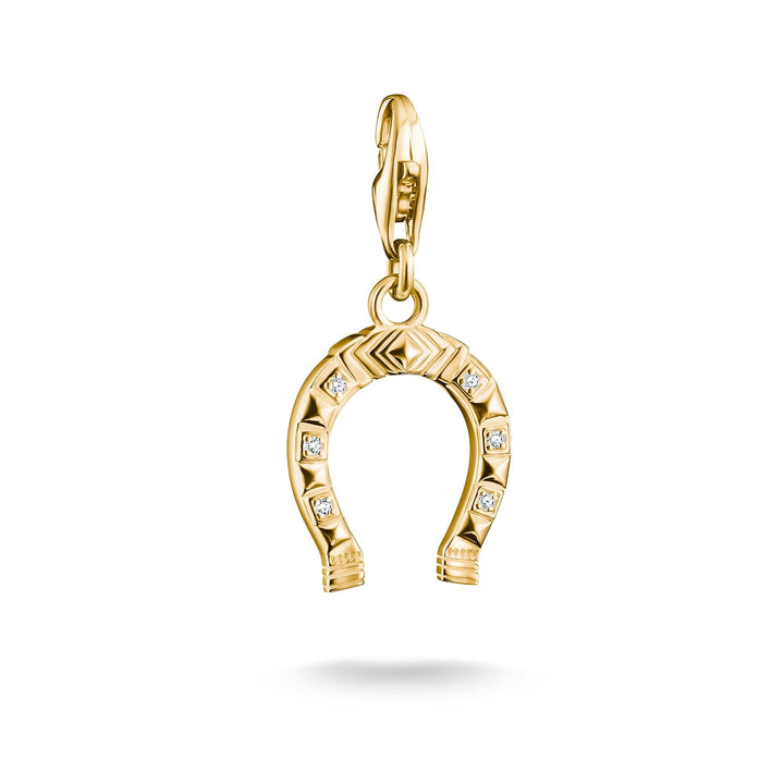 THOMAS SABO Gold-Plated Horseshoe Charm with White Zirconia