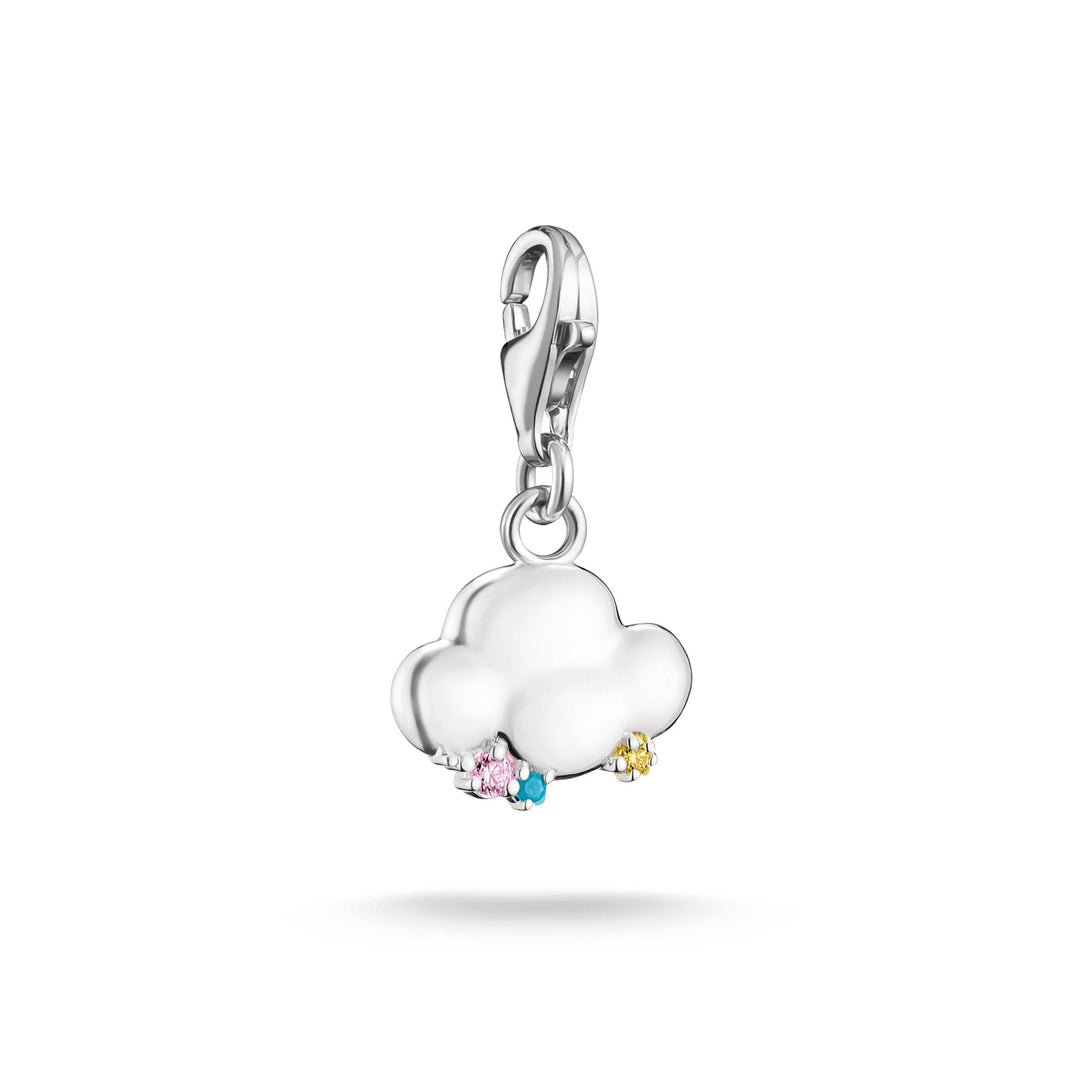 THOMAS SABO Silver-Plated Rain Cloud Charm with Colourful Stones