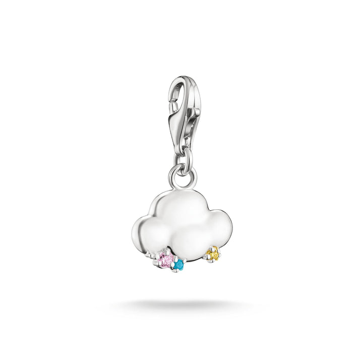 THOMAS SABO Silver-Plated Rain Cloud Charm with Colourful Stones