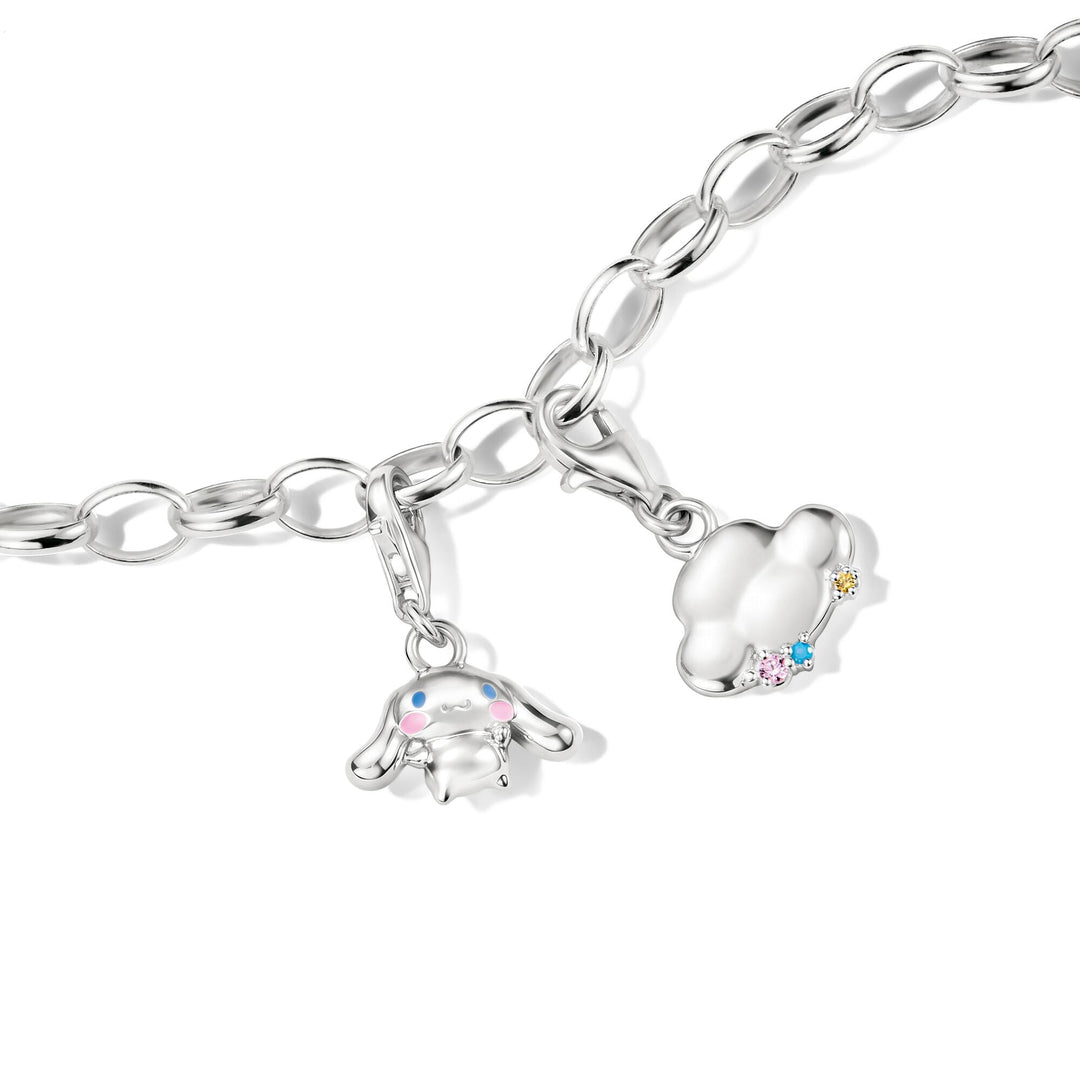 THOMAS SABO Silver-Plated Rain Cloud Charm with Colourful Stones