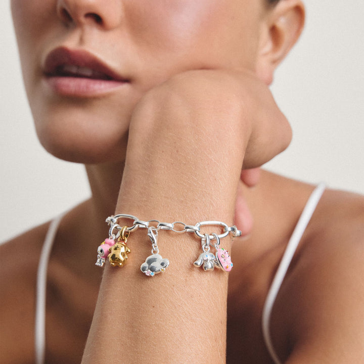 THOMAS SABO Silver-Plated Rain Cloud Charm with Colourful Stones