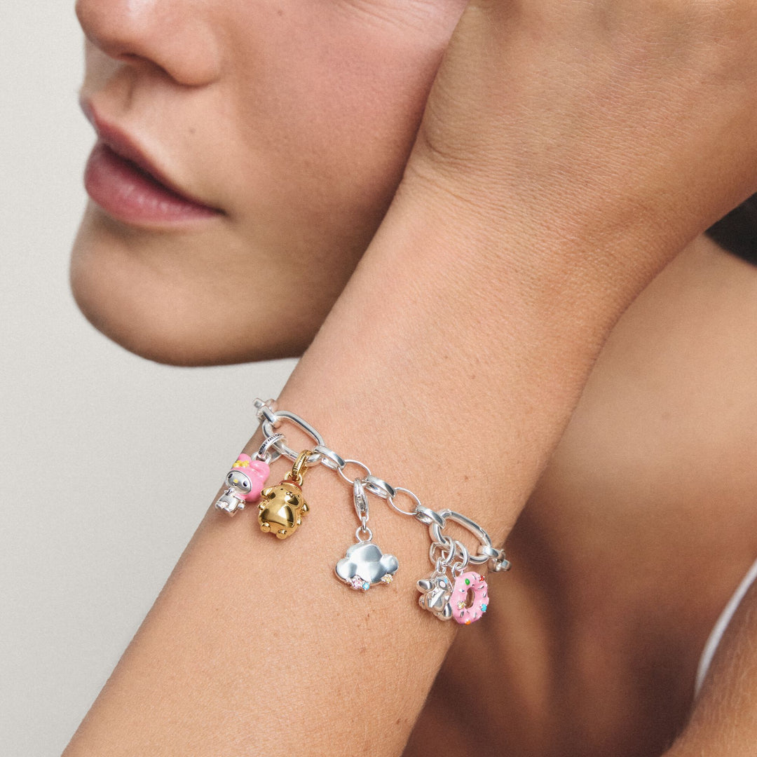 THOMAS SABO Silver-Plated Rain Cloud Charm with Colourful Stones