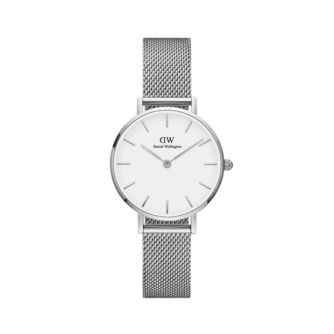 Petite 28 Sterling Silver & White Watch