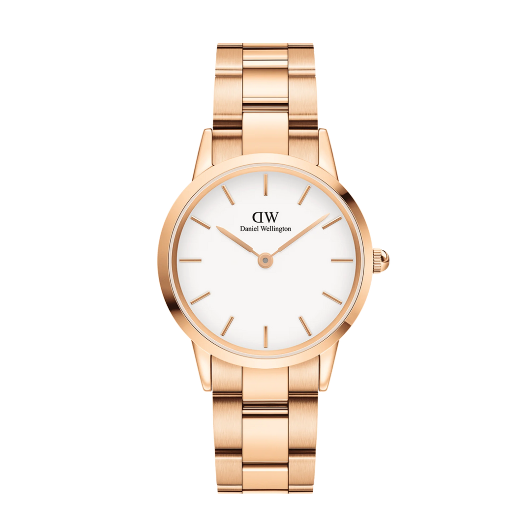Iconic Link 32 Rose Gold & White Watch