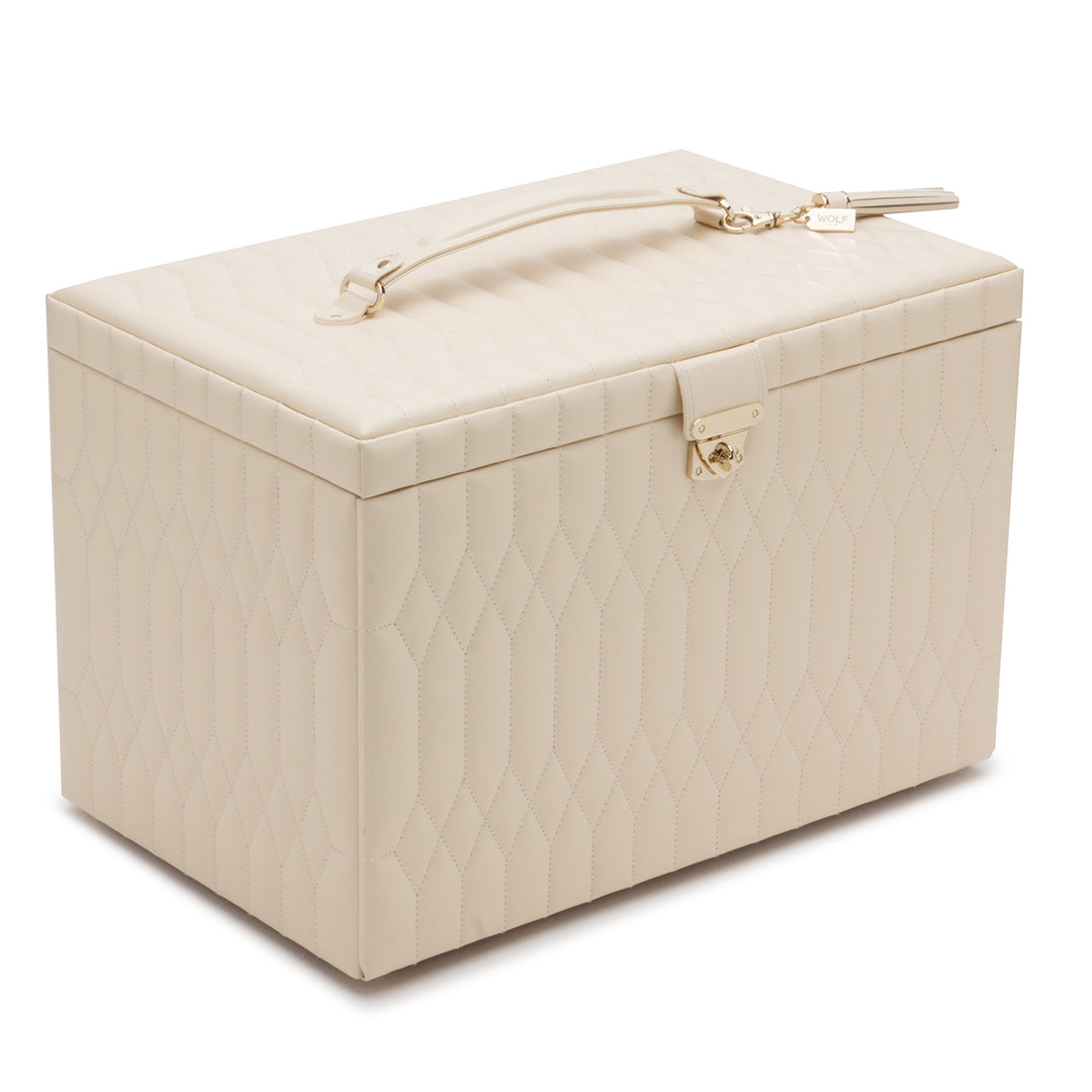 Wolf Caroline E-Large Jewellery Case Ivory