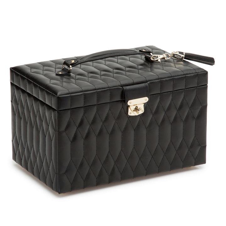 Wolf Caroline Large Jewellery Case Black