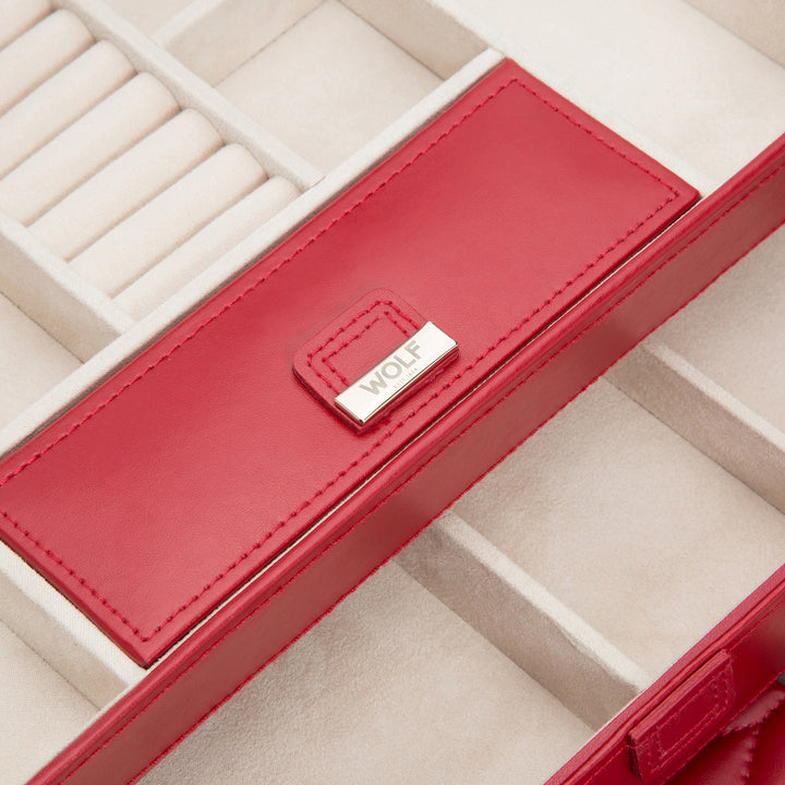 Wolf Caroline Medium Jewellery Case Red
