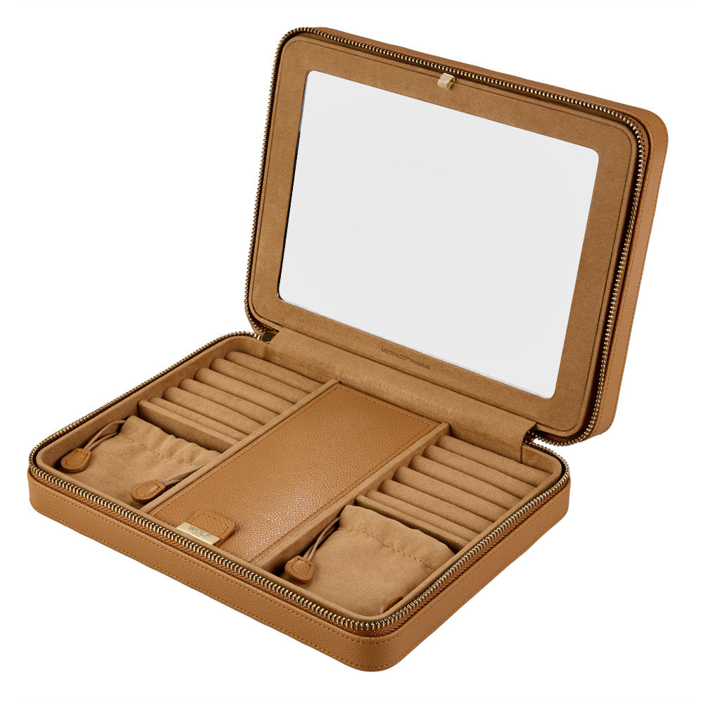 Lauren Large Zip Case Caramel