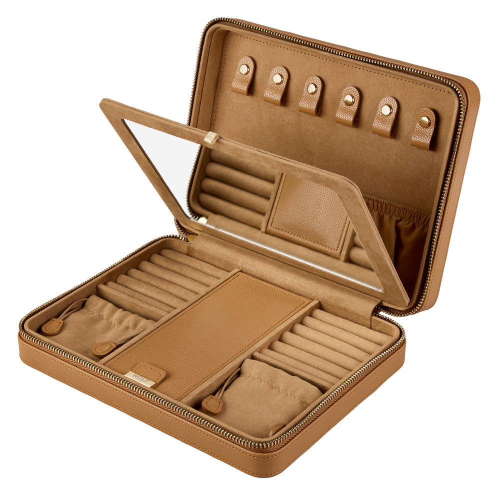 Lauren Large Zip Case Caramel