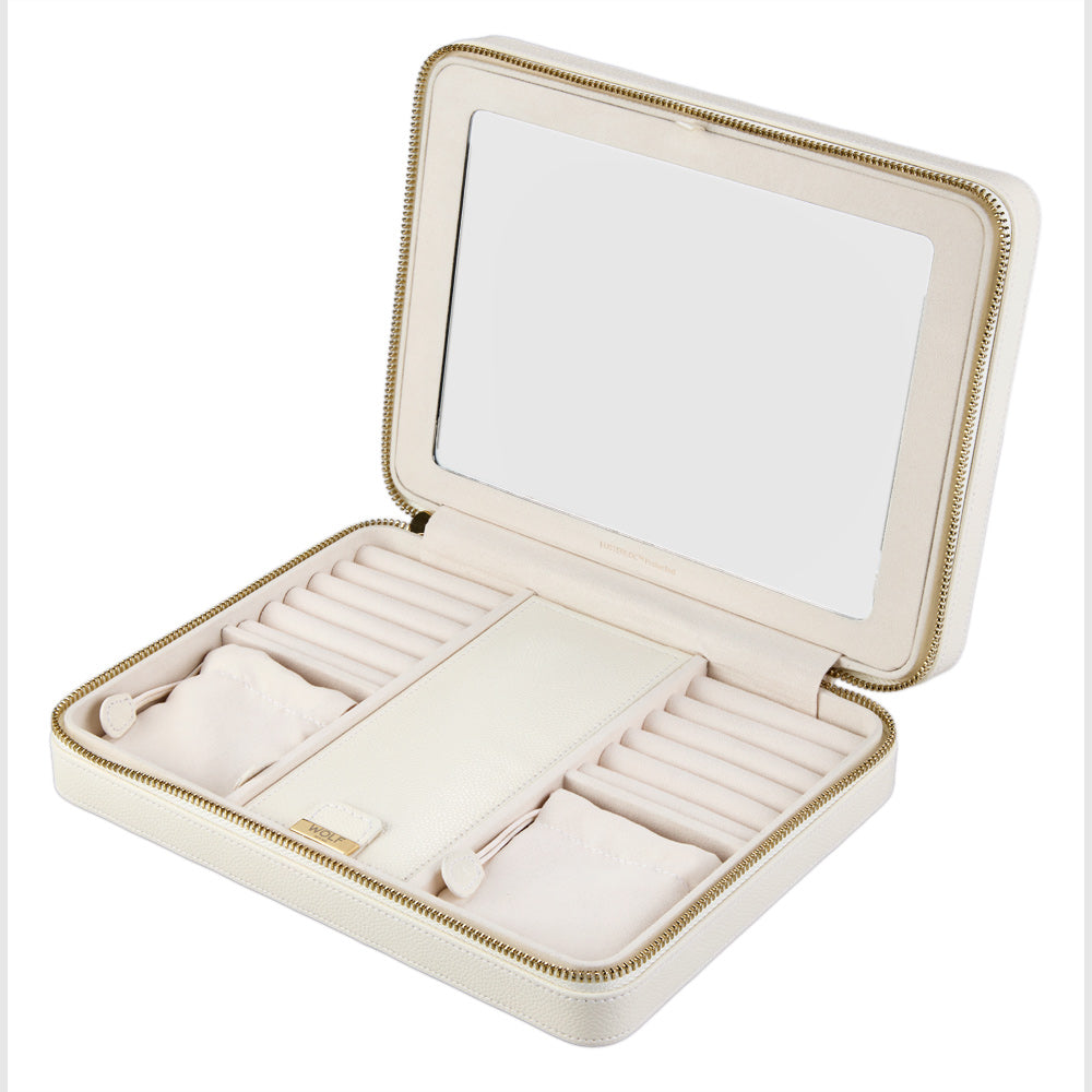 Lauren Large Zip Case Ivory
