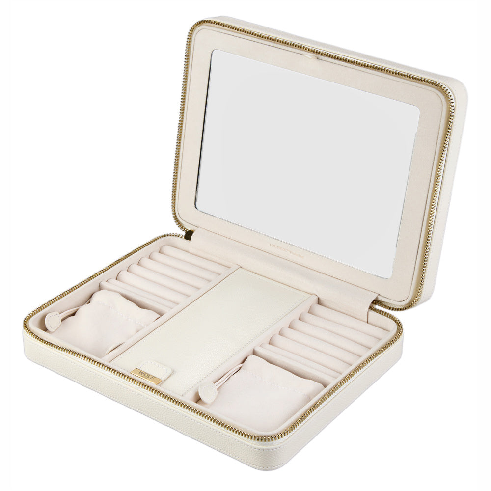 Lauren Large Zip Case Ivory