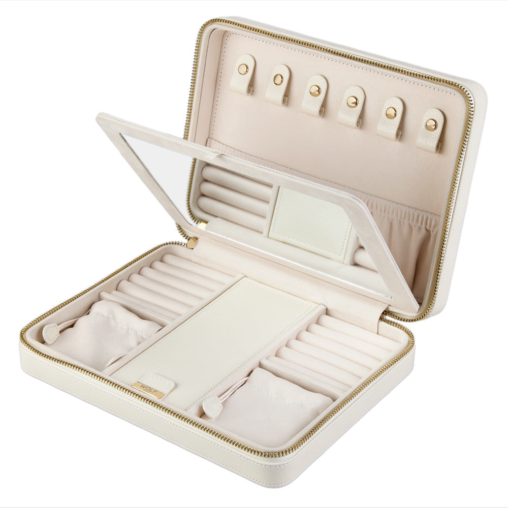 Lauren Large Zip Case Ivory