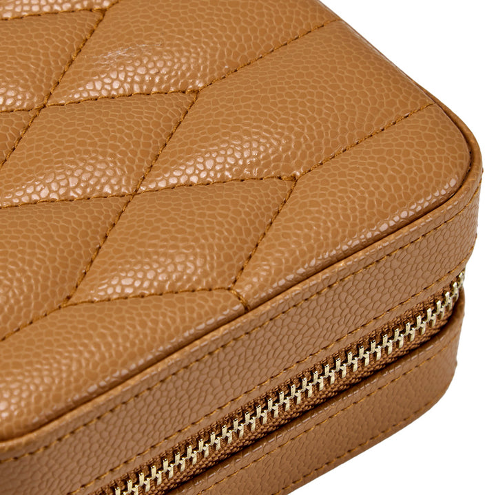 Lauren Zip Travel Case Caramel