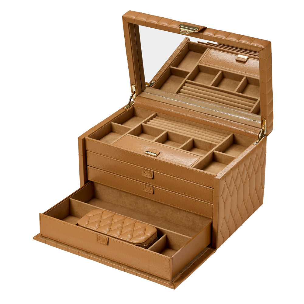 Lauren Large jewellery Box Caramel