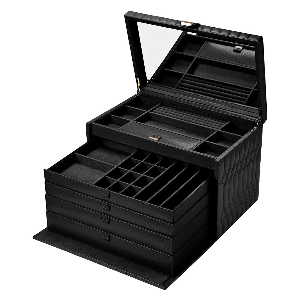 Lauren Extra Large jewellery Box Black