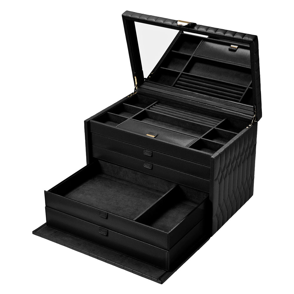 Lauren Extra Large jewellery Box Black