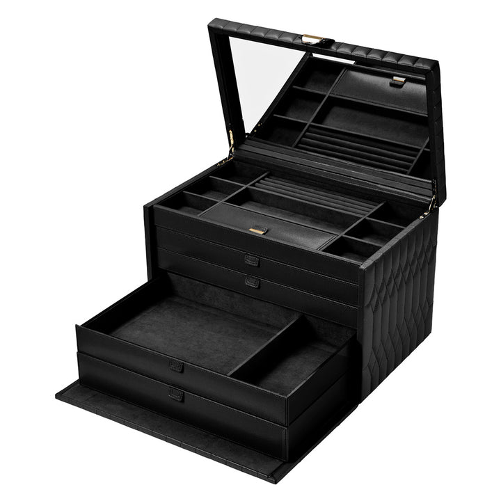 Lauren Extra Large jewellery Box Black