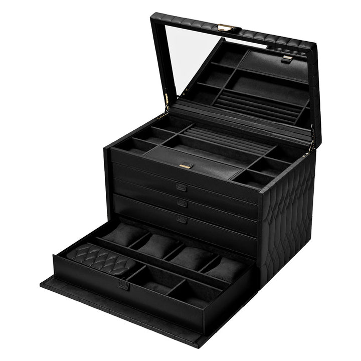 Lauren Extra Large jewellery Box Black