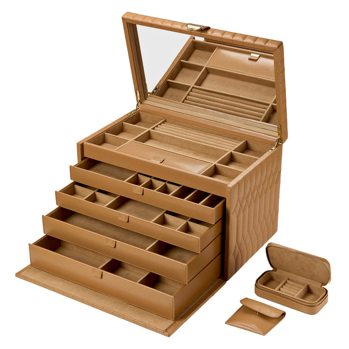 Lauren Extra Large jewellery Box Caramel