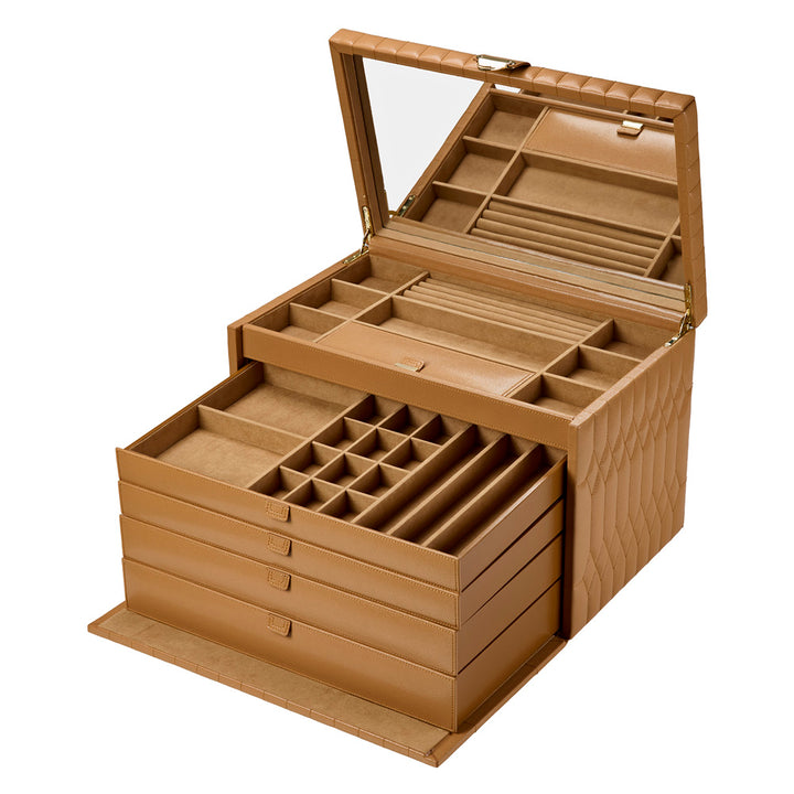 Lauren Extra Large jewellery Box Caramel