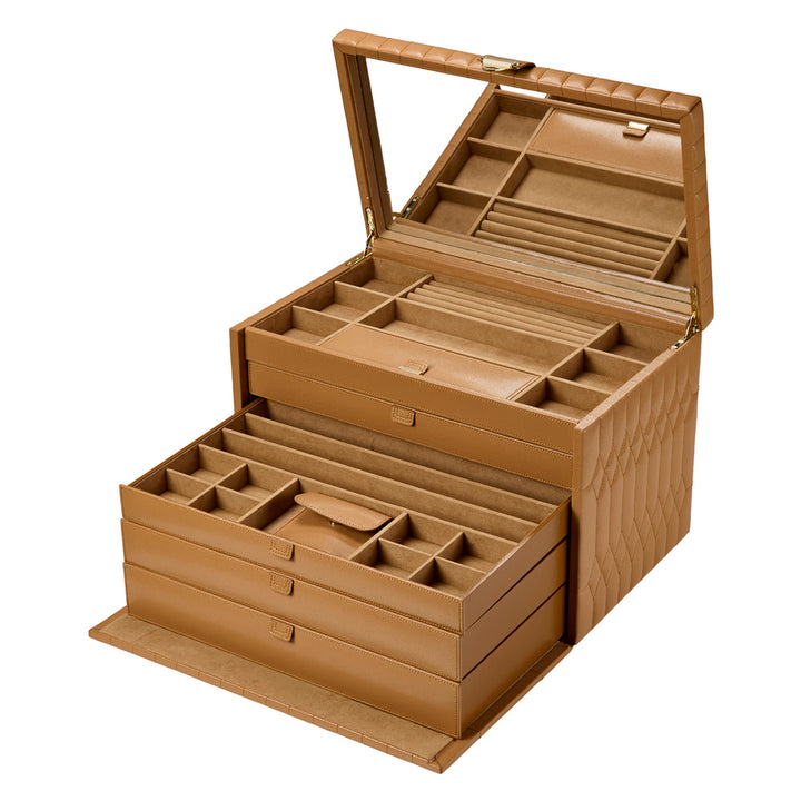 Lauren Extra Large jewellery Box Caramel