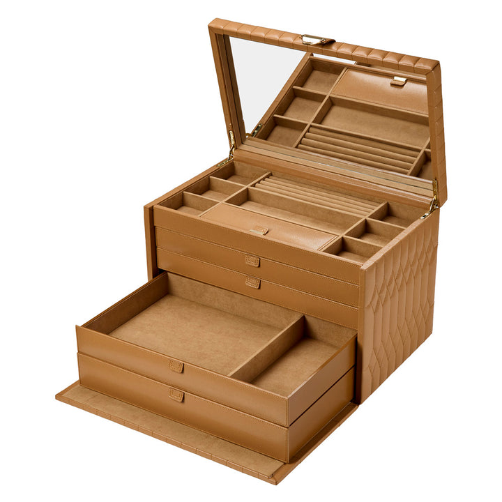 Lauren Extra Large jewellery Box Caramel