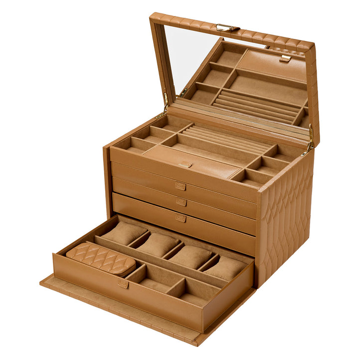 Lauren Extra Large jewellery Box Caramel