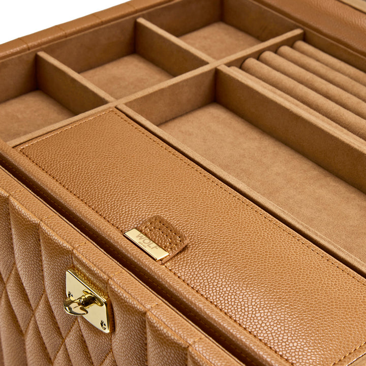 Lauren Extra Large jewellery Box Caramel