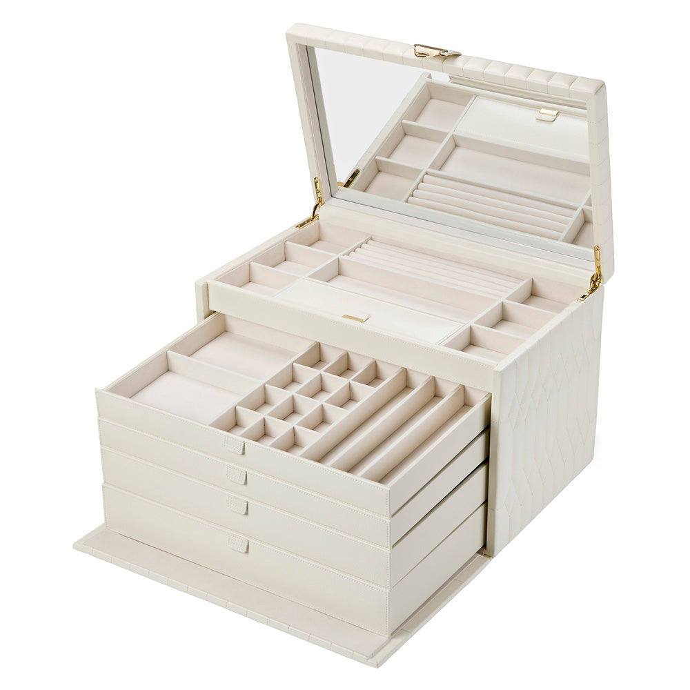 Lauren Extra Large jewellery Box Ivory