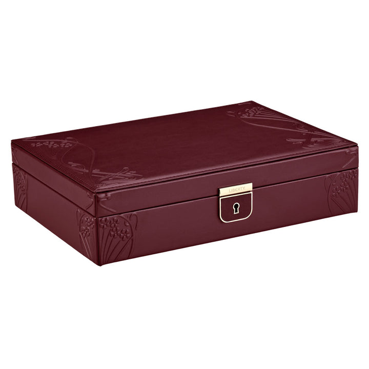 WOLF x Liberty Medium Jewellery Box - Burgundy