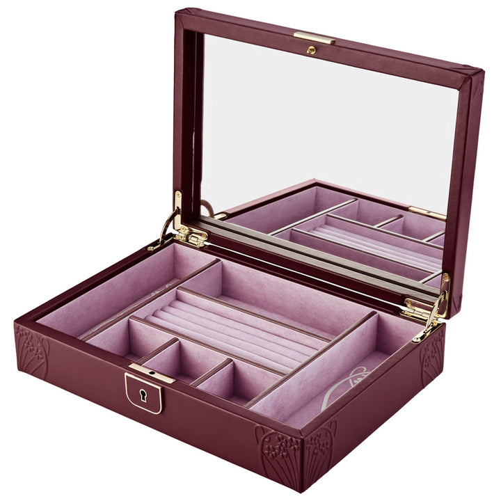 WOLF x Liberty Medium Jewellery Box - Burgundy