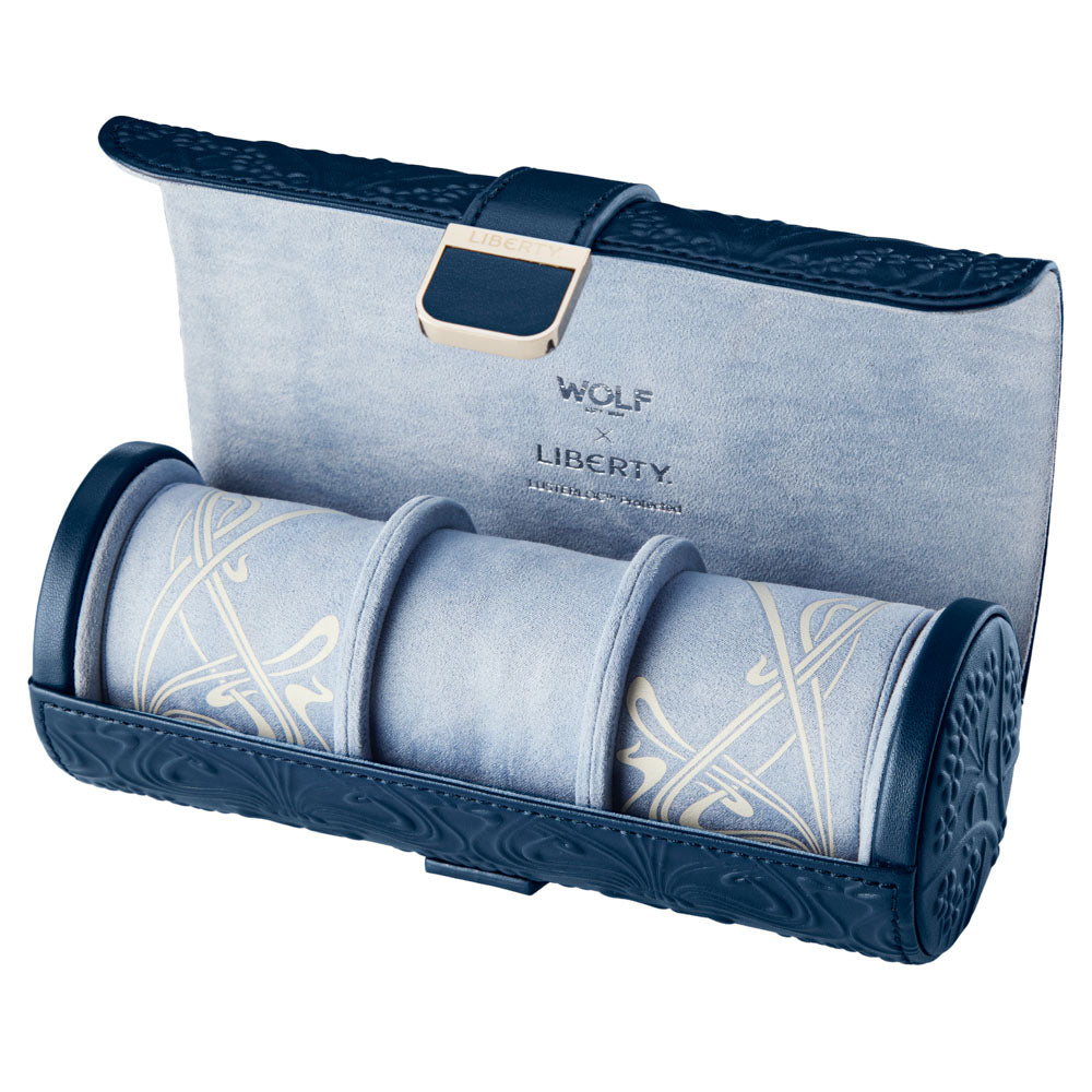 WOLF x Liberty Triple Watch Roll - Navy