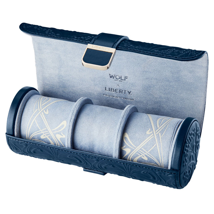 WOLF x Liberty Triple Watch Roll - Navy
