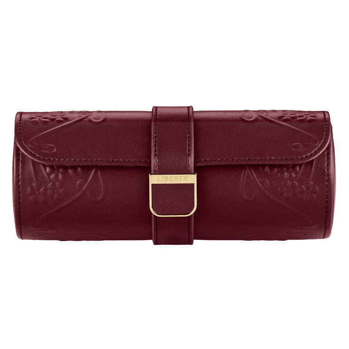 WOLF x Liberty Triple Watch Roll - Burgundy