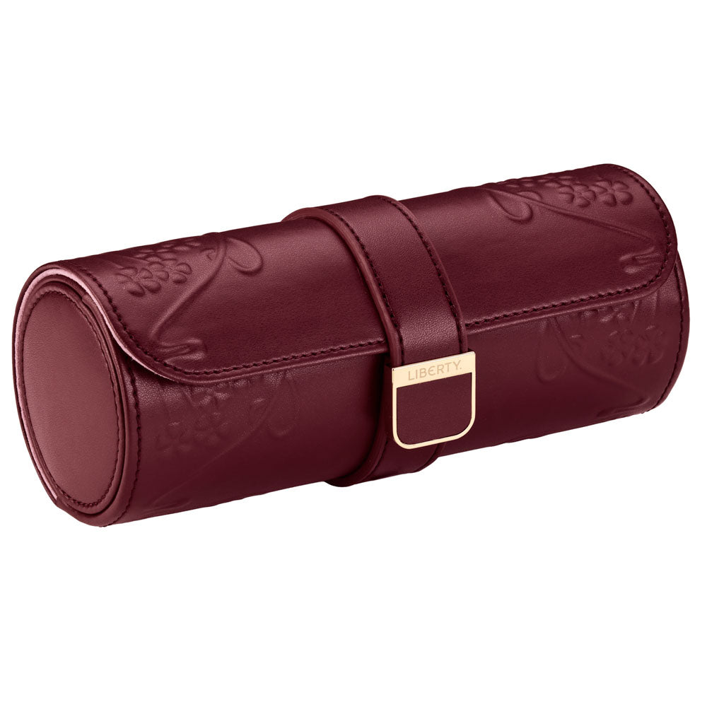 WOLF x Liberty Triple Watch Roll - Burgundy
