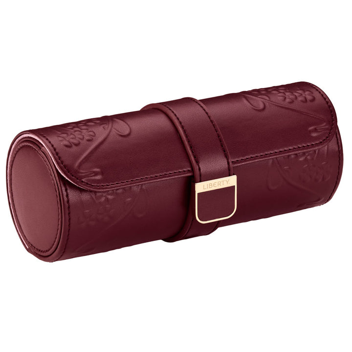 WOLF x Liberty Triple Watch Roll - Burgundy