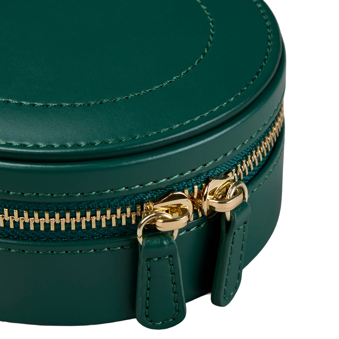 WOLF Sophia Round Zip Case Forest Green Fruit Botanical