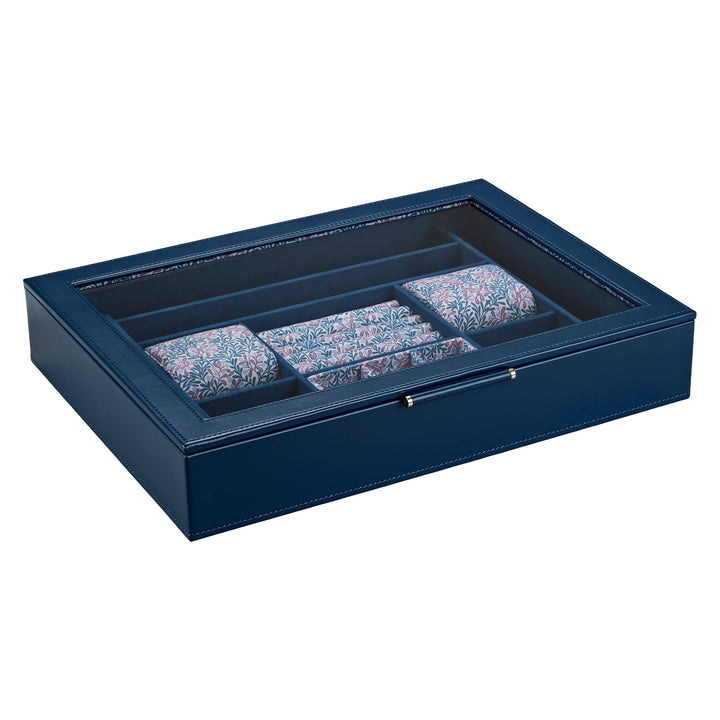 WOLF Sophia Jewellery Box with Window Indigo Fruit Botanical