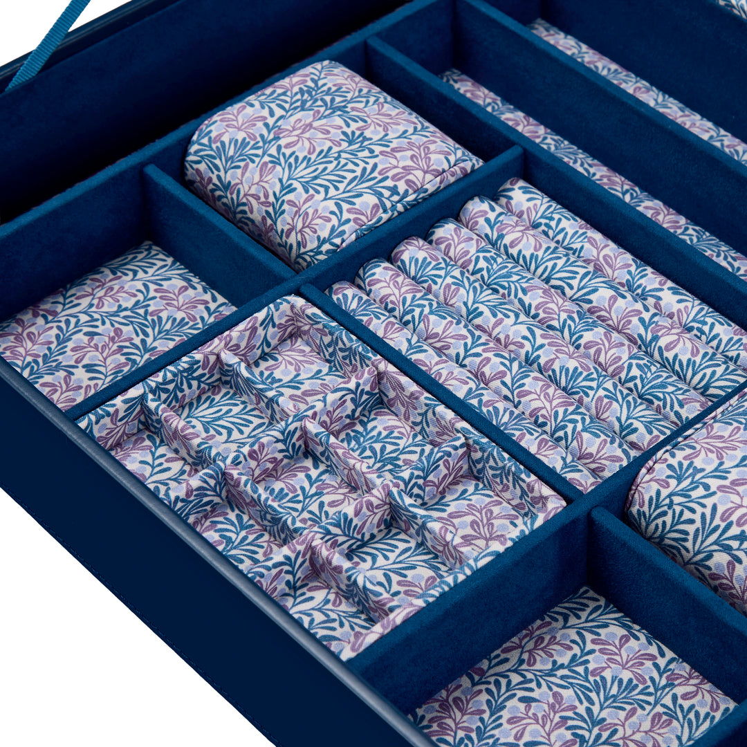 WOLF Sophia Jewellery Box with Window Indigo Fruit Botanical