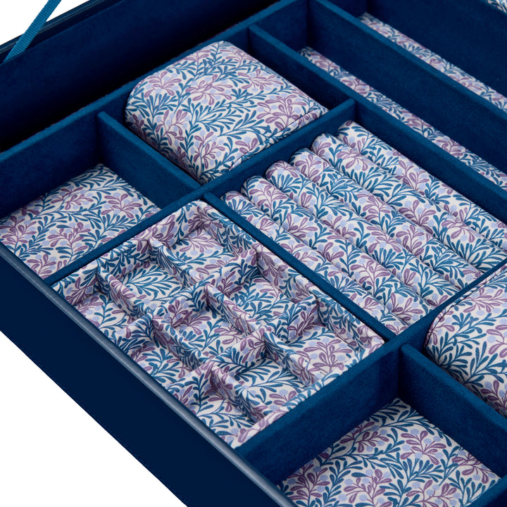 WOLF Sophia Jewellery Box with Window Indigo Fruit Botanical
