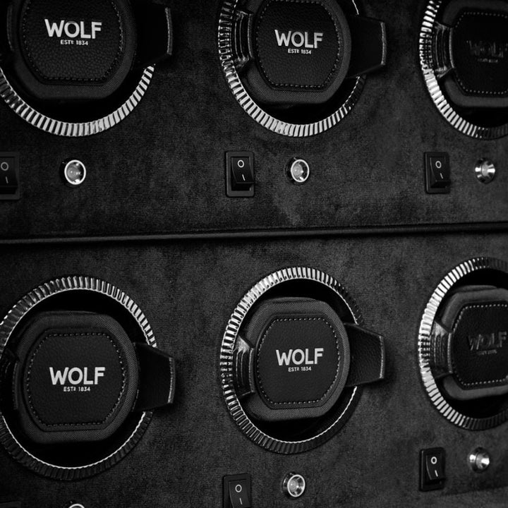 The Den 8 Piece Watch Winder Safe Black