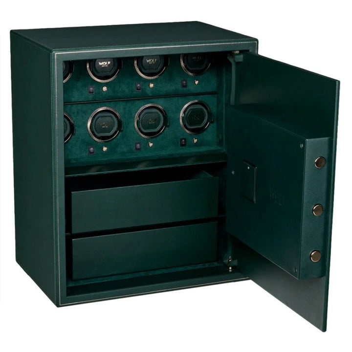 The Den 8 Piece Watch Winder Safe Green