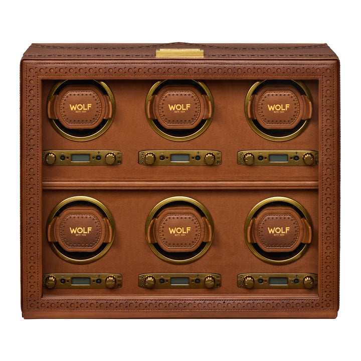 WOLF Brogue 6 Piece Watch Winder