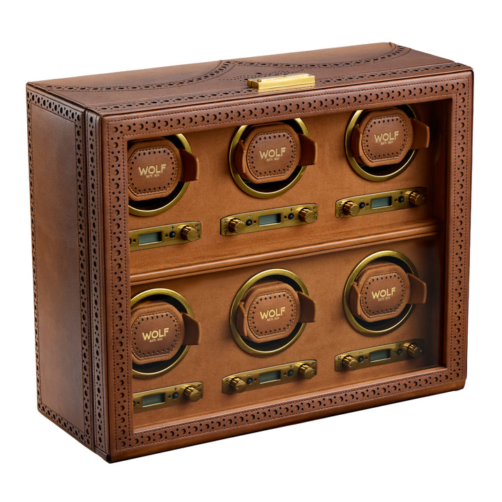 WOLF Brogue 6 Piece Watch Winder