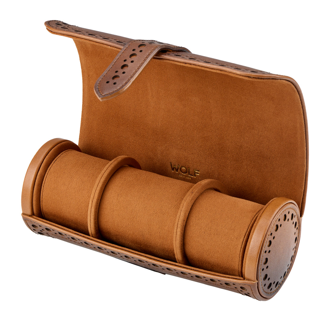 WOLF Brogue Triple Watch Roll